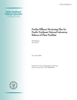 Facility Effluent Monitoring Plan for Pacific Northwest National Laboratory Balance-of-Plant Facilities