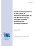Report: FY-09 Summary Report to the Office of Petroleum Reserves on the Weste…
