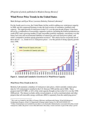 Wind Power Price Trends in the United States