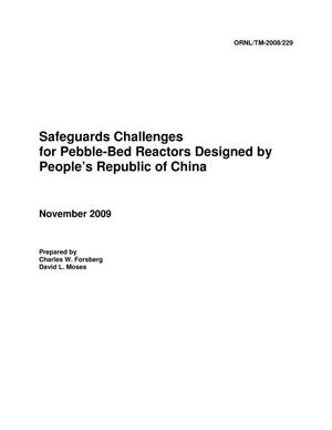 Safeguards Challenges for Pebble-Bed Reactors (PBRs):Peoples Republic of China (PRC)
