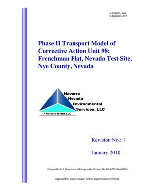 Phase II Transport Model of Corrective Action Unit 98: Frenchman Flat, Nevada Test Site, Nye County, Nevada, Revision 1