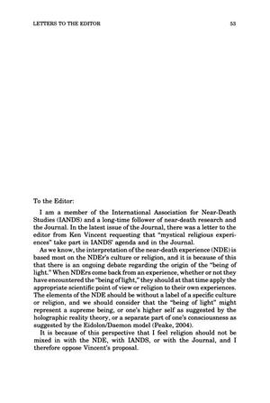 Primary view of object titled 'Letter to the Editor [Fall 2005, #2]'.
