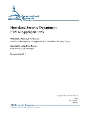 Homeland Security Department: FY2012 Appropriations