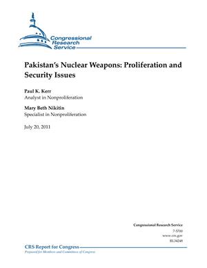 Primary view of object titled 'Pakistan's Nuclear Weapons: Proliferation and Security Issues'.
