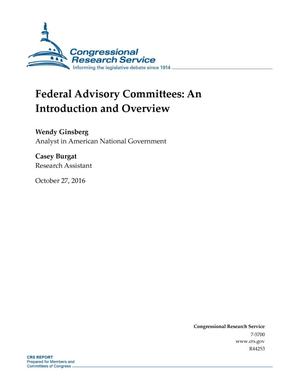 Federal Advisory Committees: An Introduction and Overview