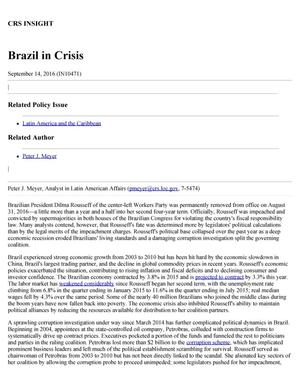 Primary view of object titled 'Brazil in Crisis'.