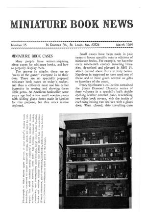 Miniature Book News, Number 15, March 1969