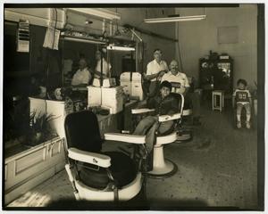 [Photograph of a barber shop]