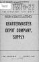 Book: Quartermaster depot company, supply.