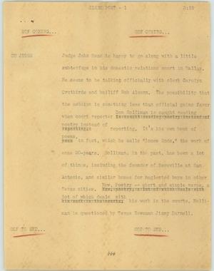 Primary view of object titled '[News Script: Clerk post]'.