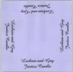 [Lesbian and Gay Justice Candle]