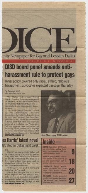[Dallas Voice clipping: DISD board panel amends anti-harassment rule to protect gays]