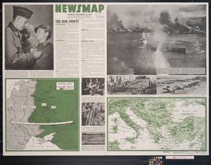 Primary view of object titled 'Newsmap. Monday, November 22, 1943 : week of November 11 to November 18, 219th week of the war, 101st week of U.S. participation'.