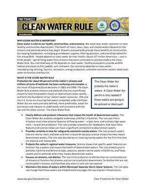 Clean Water Rule: Factsheet