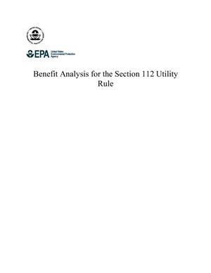 Benefit Analysis for the Section 112 Utility Rule