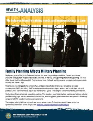 Health Analysis: Family Planning Affects Military Planning