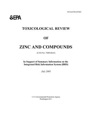 EPA Toxicological Review of Zinc and Compounds