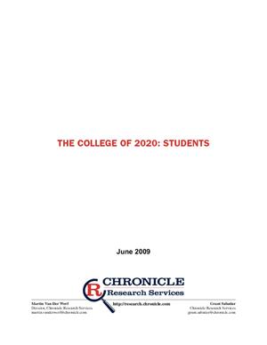 Primary view of object titled 'The College of 2020: Students'.