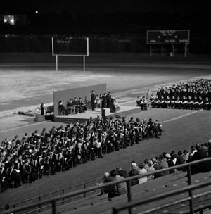[Commencement Ceremony on Fouts Field, 1]