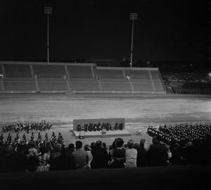 [Commencement Ceremony on Fouts Field at Night]