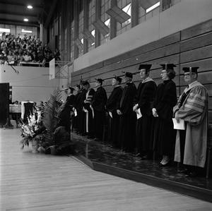 [Faculty Staff Present at Commencement Ceremony]