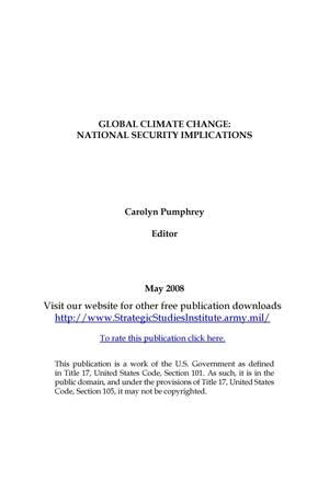 Primary view of Global Climate Change: National Security Implications