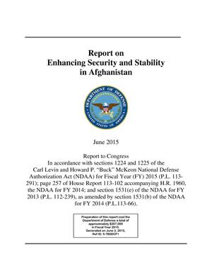 Primary view of object titled 'Report on Enhancing Security and Stability in Afghanistan'.
