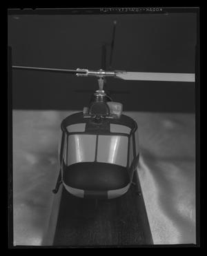 Primary view of object titled '[Scale model of an H-40 troop carrier with deicing alternator cowling inst.]'.