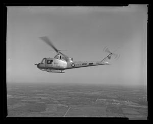 [First flight of XH-40 #3 over Hurst plant]