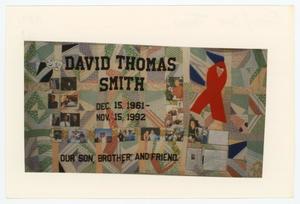 [AIDS Memorial Quilt Panel for David Thomas Smith]
