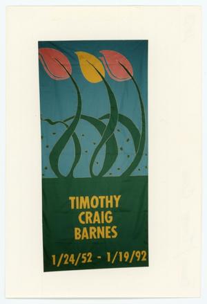 [AIDS Memorial Quilt Panel for Timothy Craig Barnes]