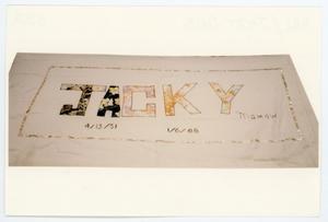 [AIDS Memorial Quilt Panel for Jacky Dale Hill]