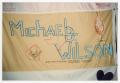 Photograph: [Quilt Section with Dedication to Michael B. Wilson]