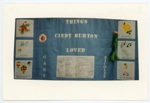 [AIDS Memorial Quilt Panel for Cindy Burton]