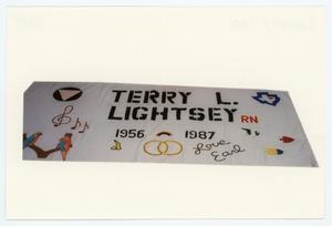 Primary view of object titled '[AIDS Memorial Quilt Panel for Terry Lightsey]'.