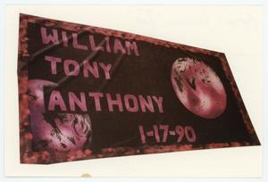 [AIDS Memorial Quilt Panel for William "Tony" Anthoy]