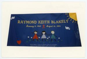 [AIDS Memorial Quilt Panel for Raymond Keith Blakely]