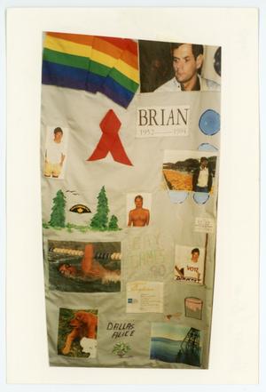 [AIDS Memorial Quilt Panel for Brian Halliday]