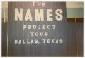 Photograph: [NAMES Project Tour - Dallas, Texas]