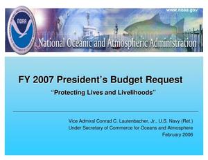 FY 2007 President's Budget Request