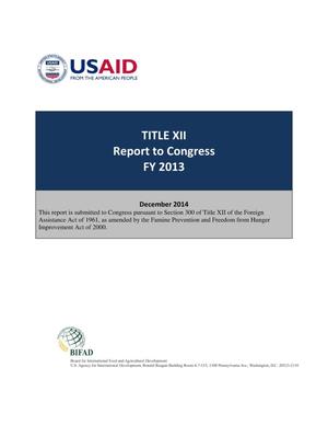 TitleXII_Report_FY2013
