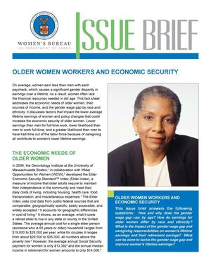 Older Women Workers and Economic Security