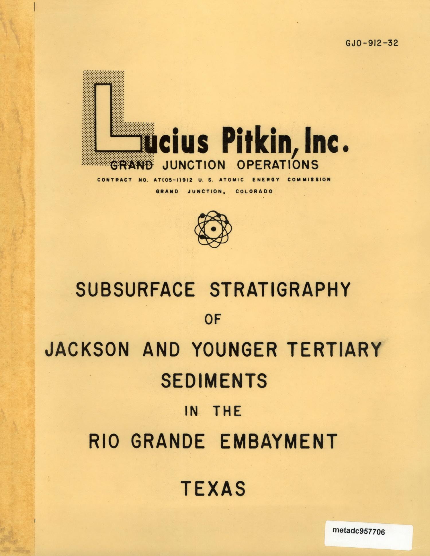 Subsurface Stratigraphy of the Jackson and Younger Tertiary Sediments in the Rio Grande Embayment, Texas
                                                
                                                    Front Cover
                                                