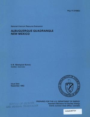 National Uranium Resource Evaluation: Albuquerque Quadrangle, New Mexico