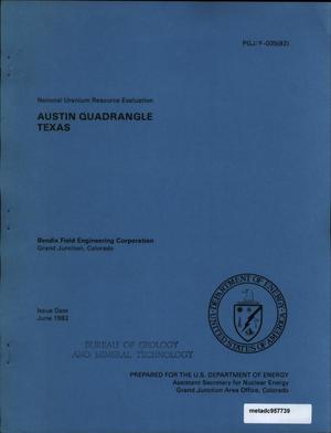 National Uranium Resource Evaluation: Austin Quadrangle, Texas