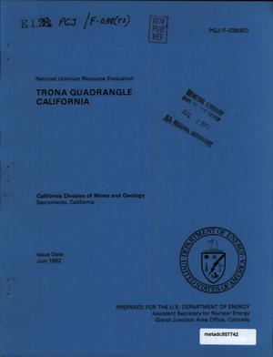 National Uranium Resource Evaluation: Trona Quadrangle, California