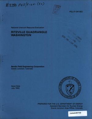 National Uranium Resource Evaluation: Ritzville Quadrangle, Washington