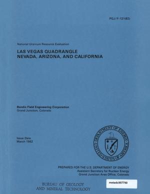 National Uranium Resource Evaluation: Las Vegas Quadrangle, Nevada, Arizona, and California
