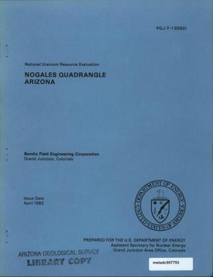 National Uranium Resource Evaluation: Nogales Quadrangle, Arizona