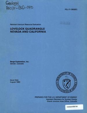 National Uranium Resource Evaluation: Lovelock Quadrangle, Nevada and California